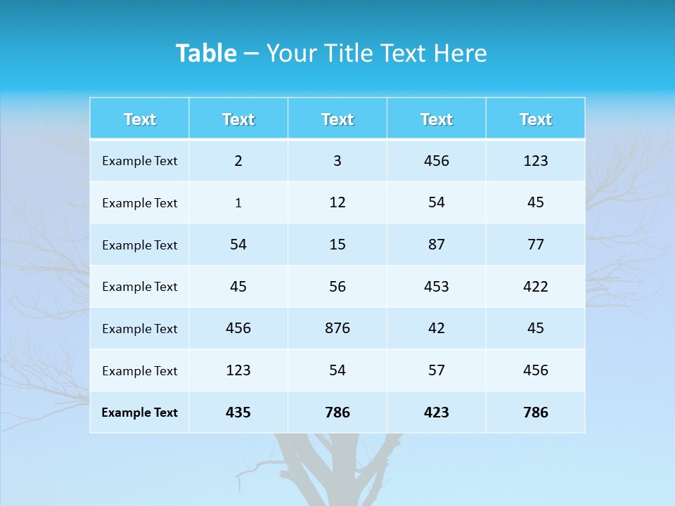 Sky Foliage Tree PowerPoint Template