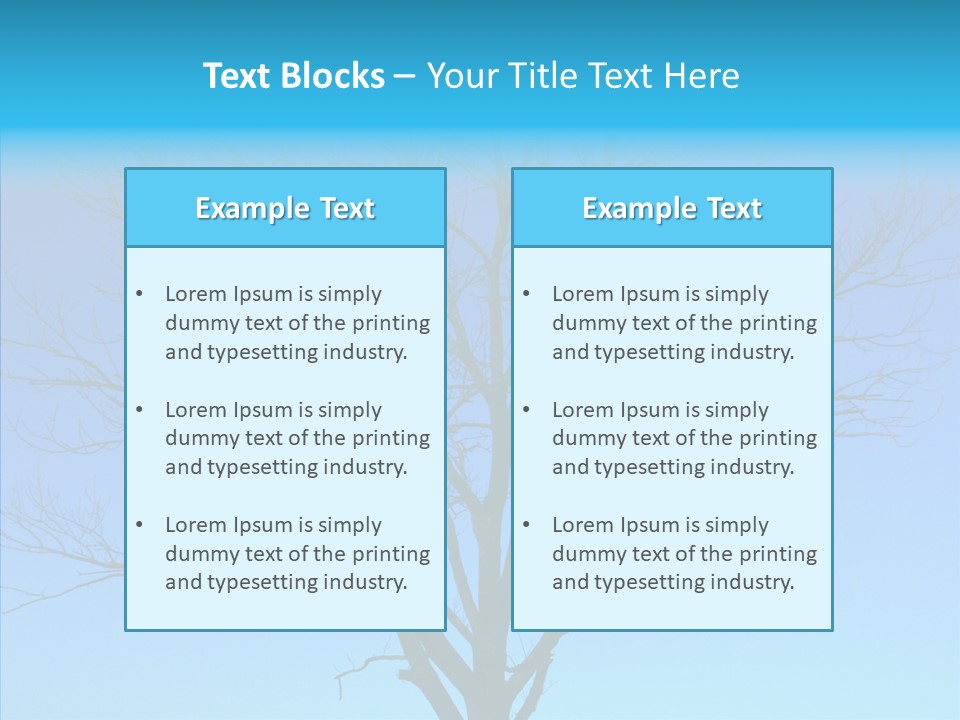 Sky Foliage Tree PowerPoint Template