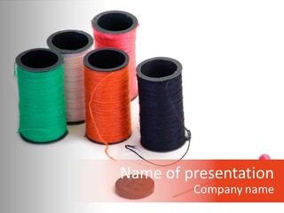 Thread Gear Sew PowerPoint Template