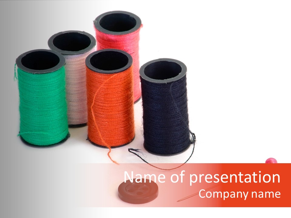 Thread Gear Sew PowerPoint Template