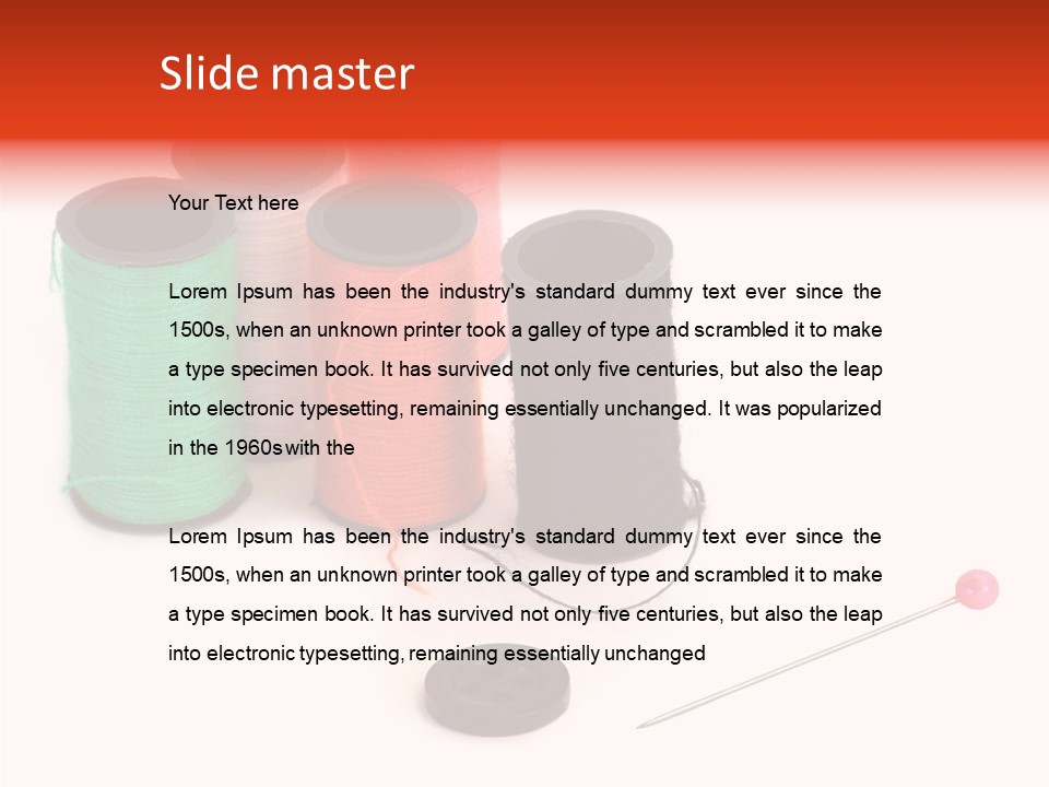 Thread Gear Sew PowerPoint Template