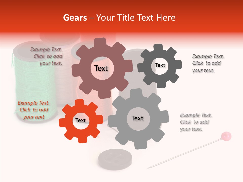 Thread Gear Sew PowerPoint Template