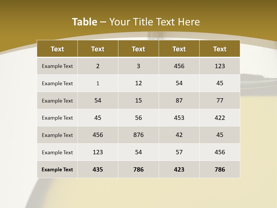 Olive Oil Healthy Eating Glass PowerPoint Template
