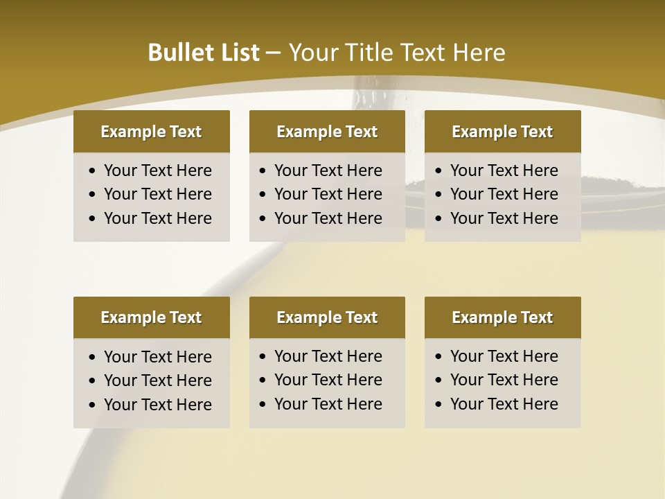 Olive Oil Healthy Eating Glass PowerPoint Template