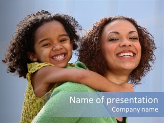 Female Play Mother PowerPoint Template