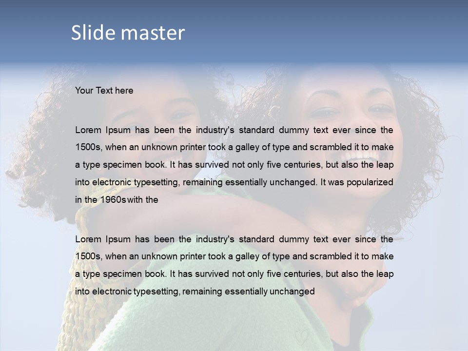 Female Play Mother PowerPoint Template