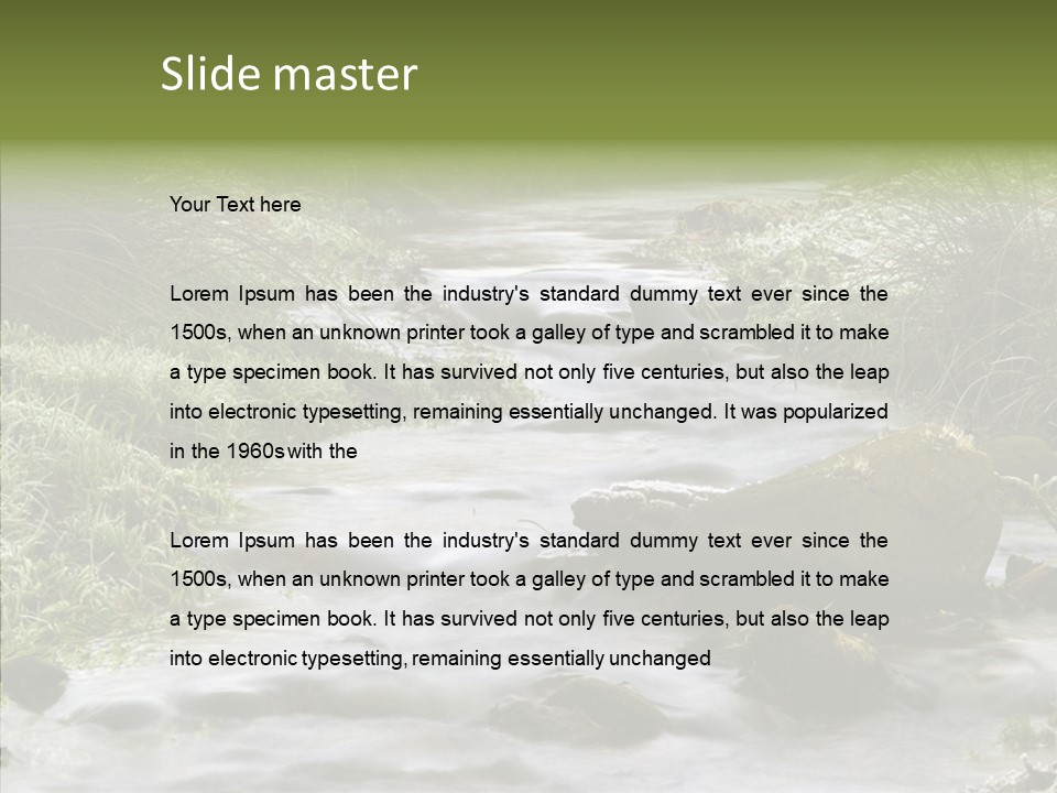 Grass Green Stones PowerPoint Template