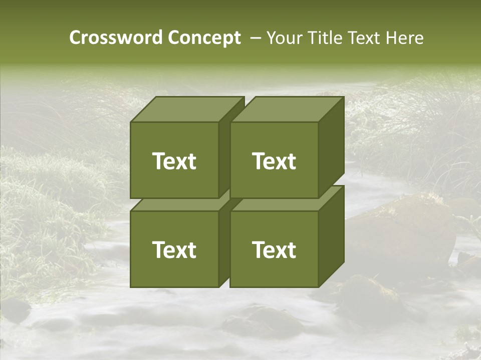 Grass Green Stones PowerPoint Template