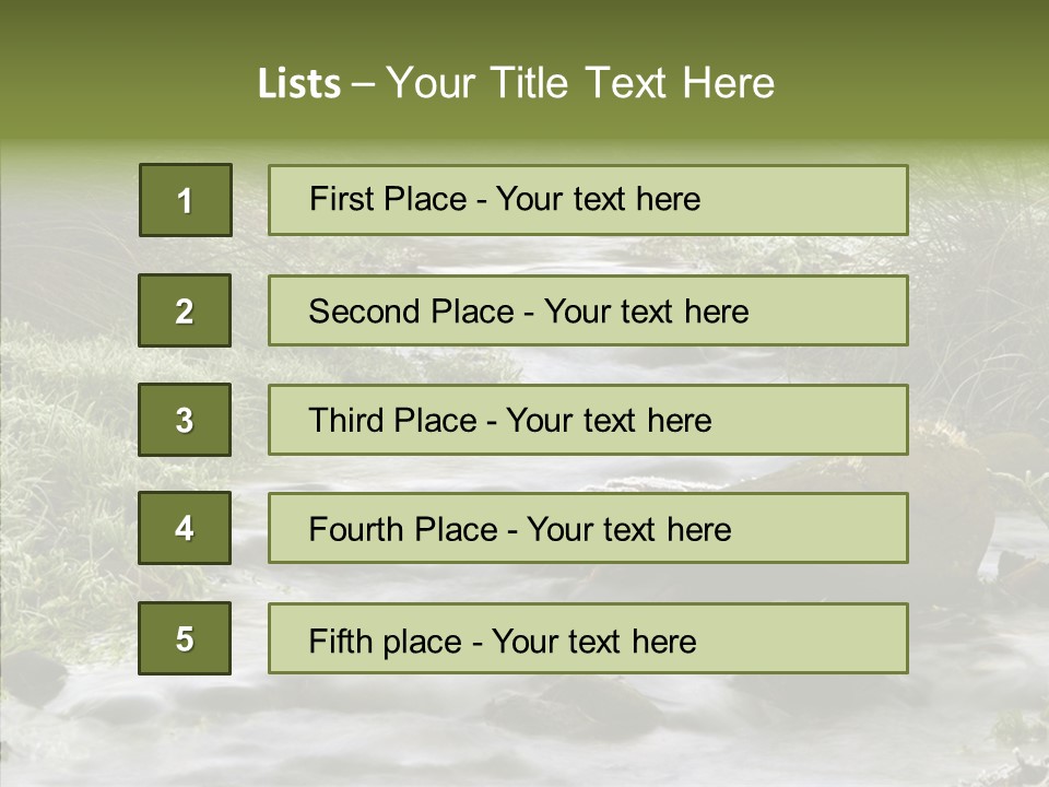 Grass Green Stones PowerPoint Template