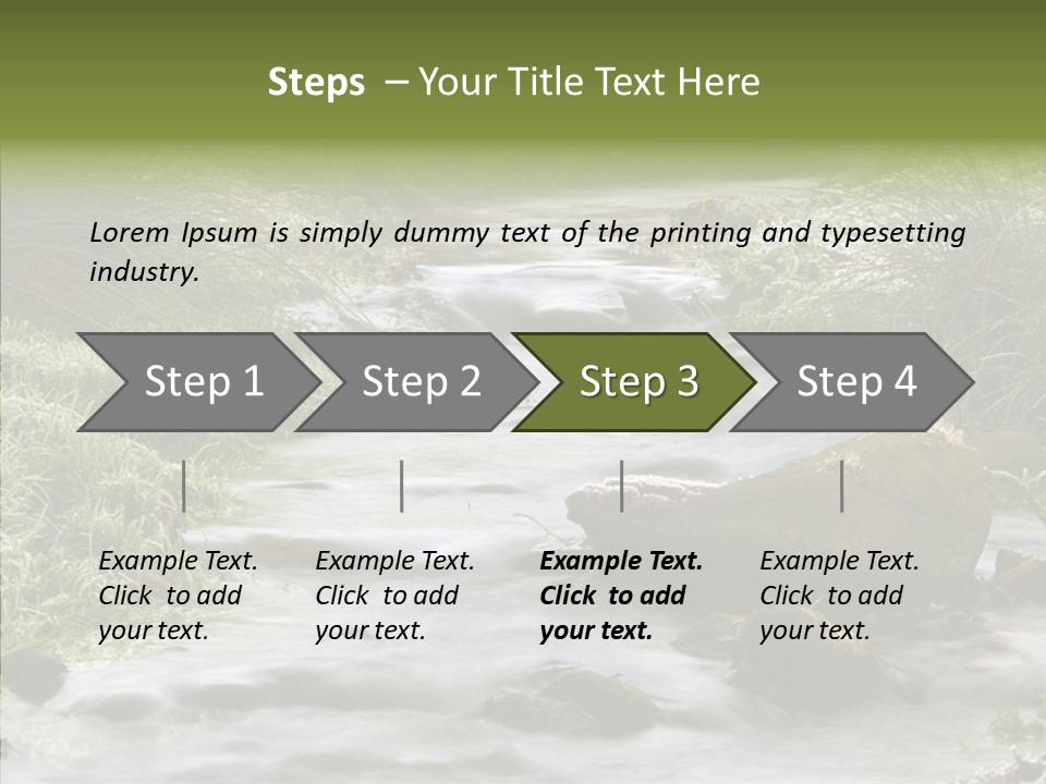 Grass Green Stones PowerPoint Template