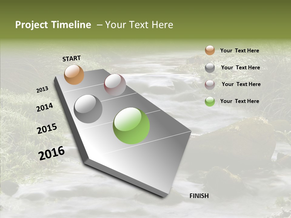 Grass Green Stones PowerPoint Template