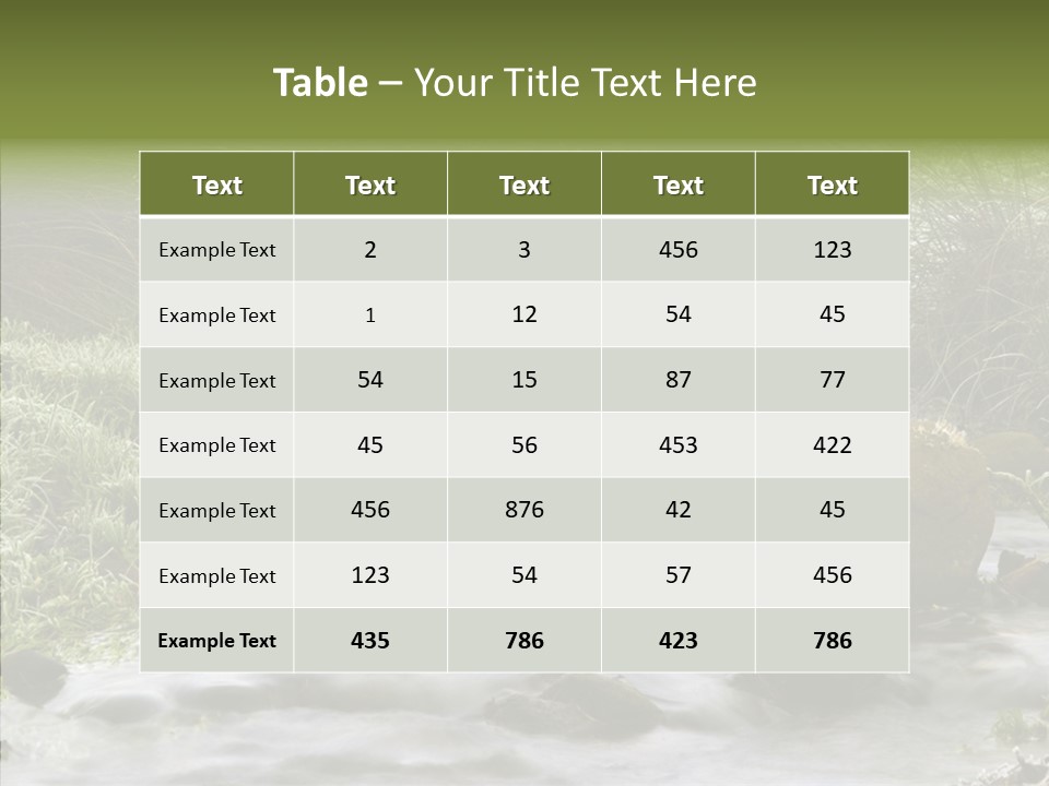 Grass Green Stones PowerPoint Template
