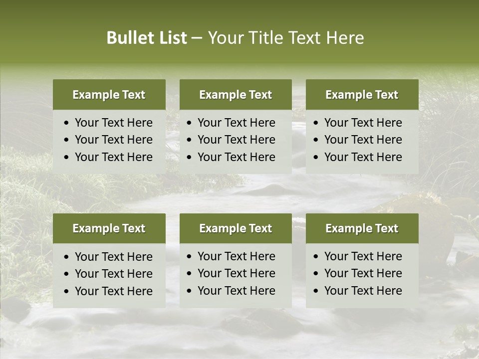 Grass Green Stones PowerPoint Template