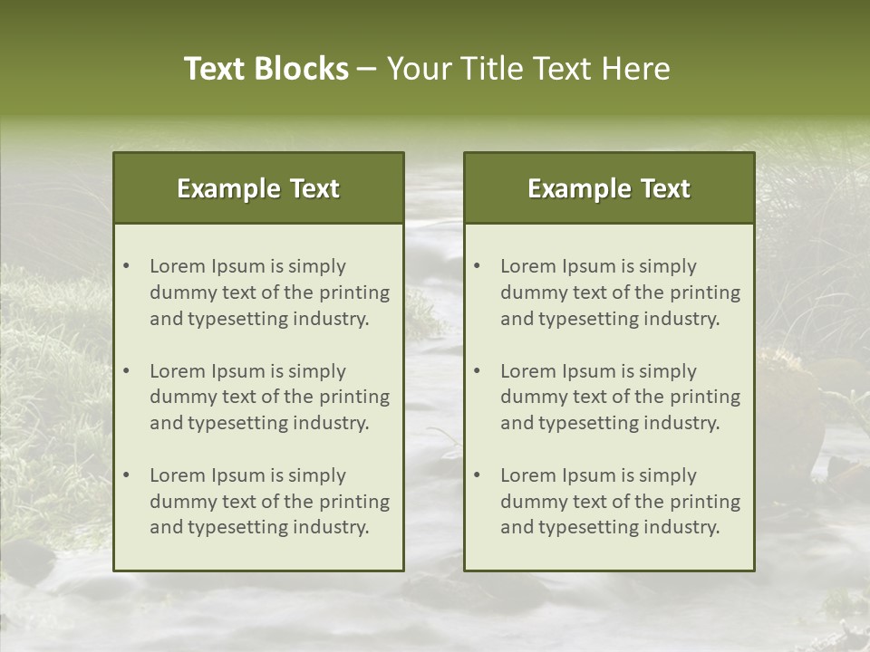 Grass Green Stones PowerPoint Template