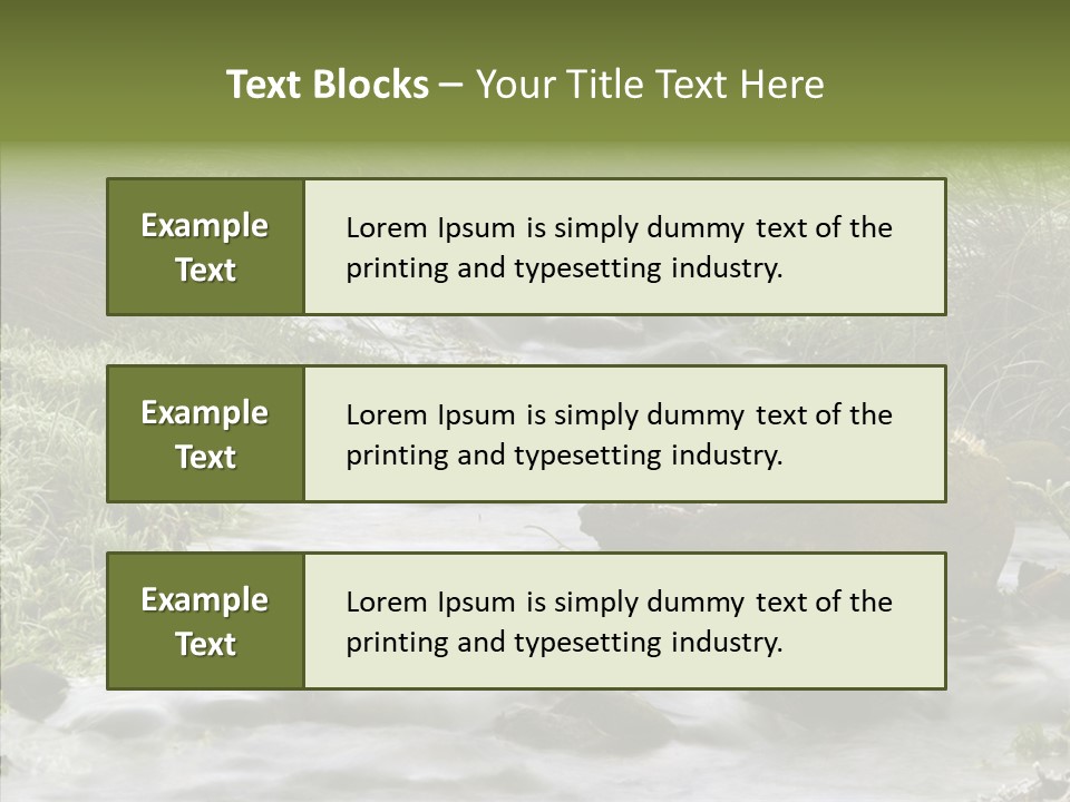 Grass Green Stones PowerPoint Template
