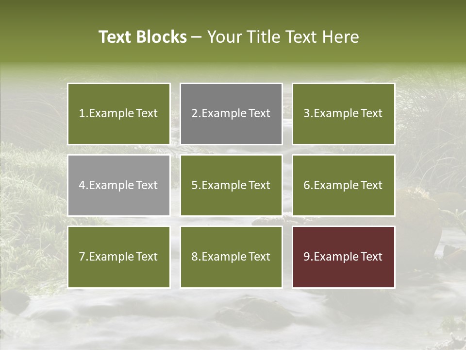 Grass Green Stones PowerPoint Template