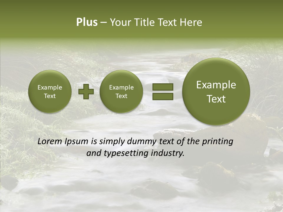 Grass Green Stones PowerPoint Template