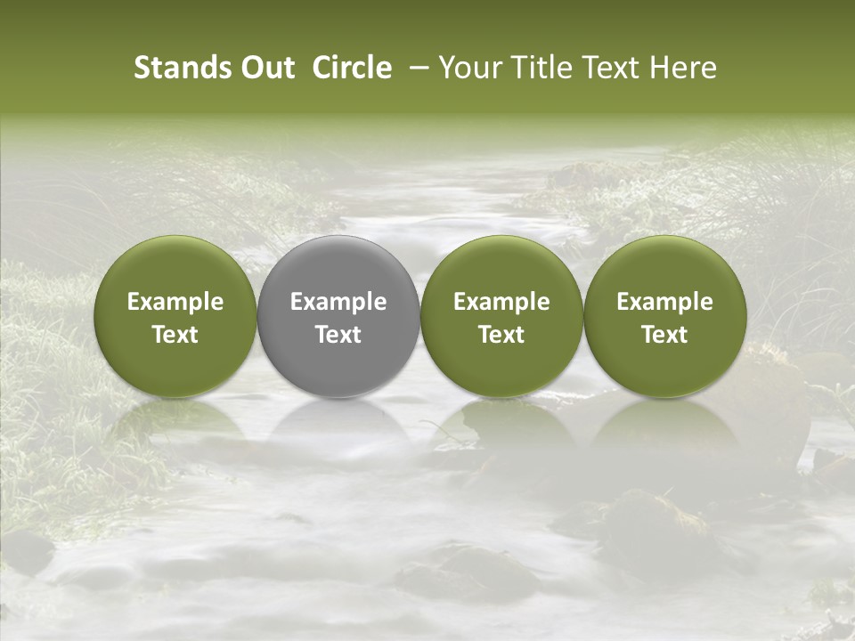 Grass Green Stones PowerPoint Template