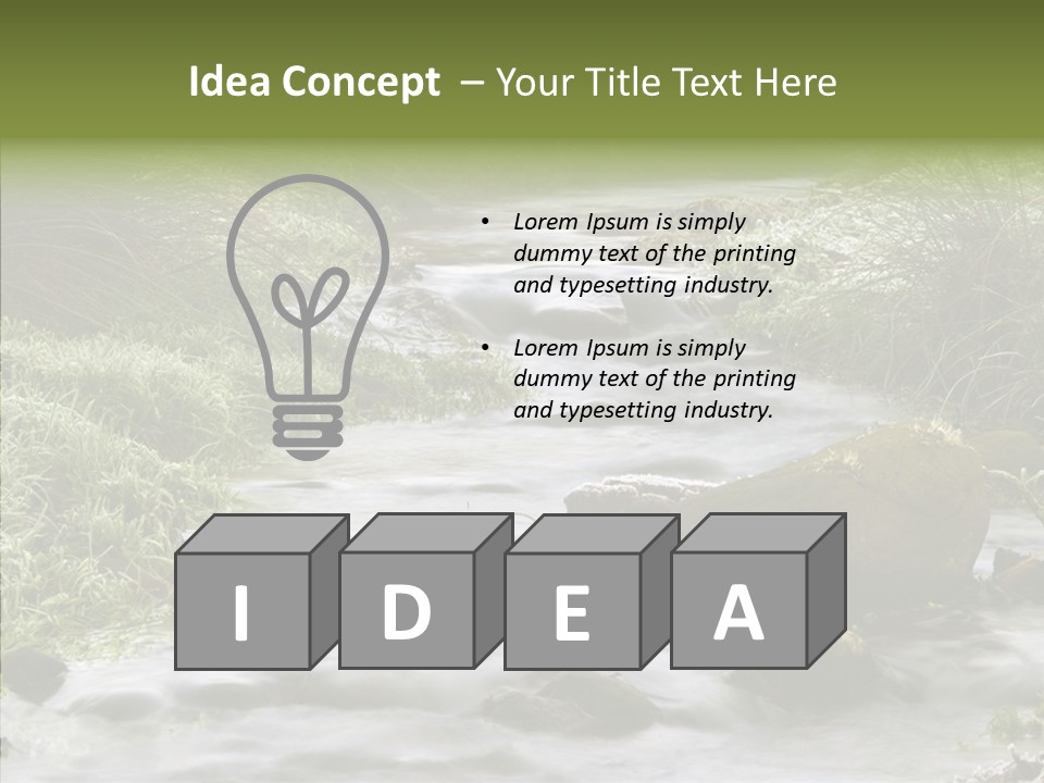 Grass Green Stones PowerPoint Template