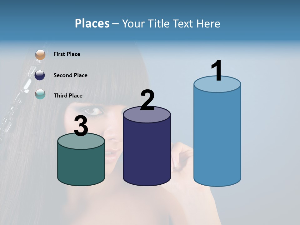 Gentle Brunette Blue PowerPoint Template