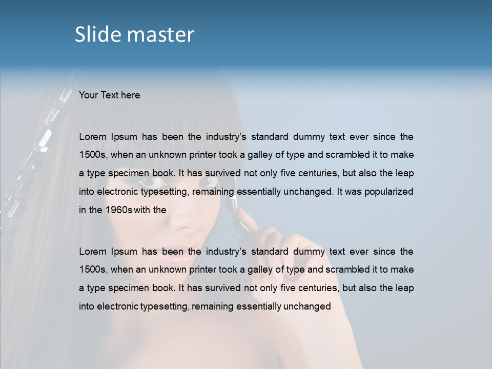 Gentle Brunette Blue PowerPoint Template