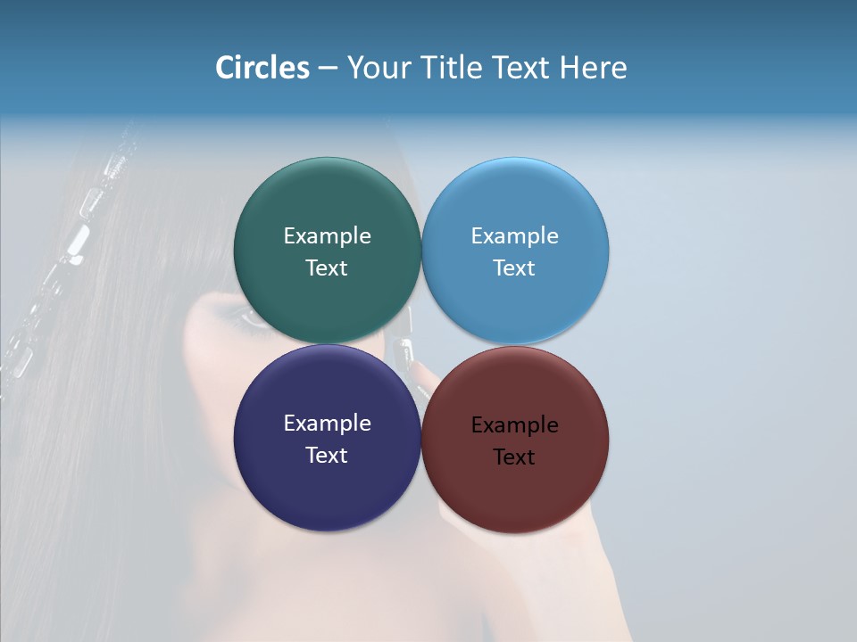 Gentle Brunette Blue PowerPoint Template