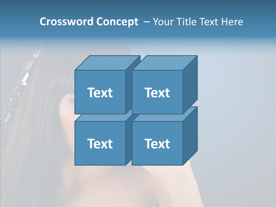 Gentle Brunette Blue PowerPoint Template