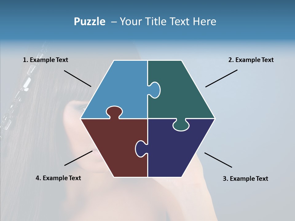 Gentle Brunette Blue PowerPoint Template