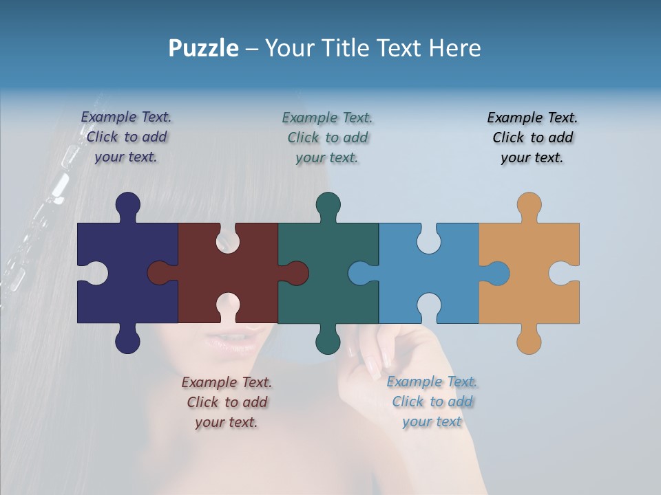 Gentle Brunette Blue PowerPoint Template