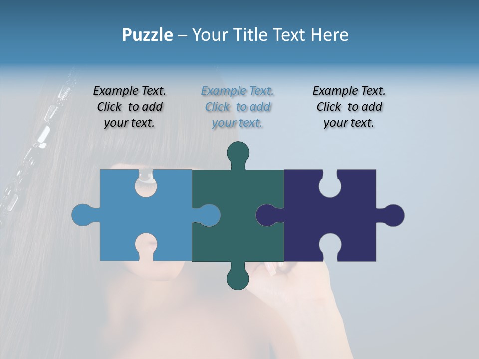 Gentle Brunette Blue PowerPoint Template