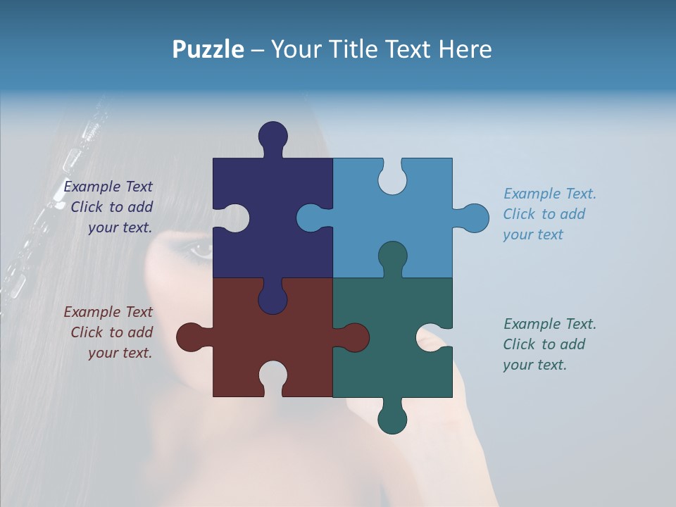 Gentle Brunette Blue PowerPoint Template