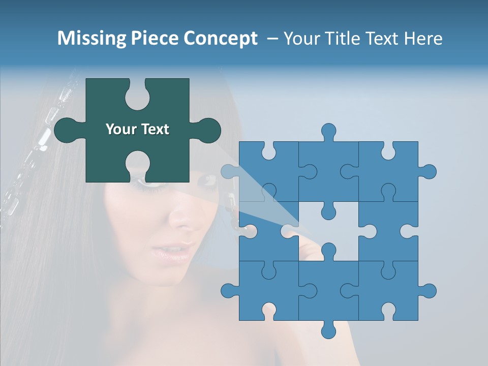 Gentle Brunette Blue PowerPoint Template