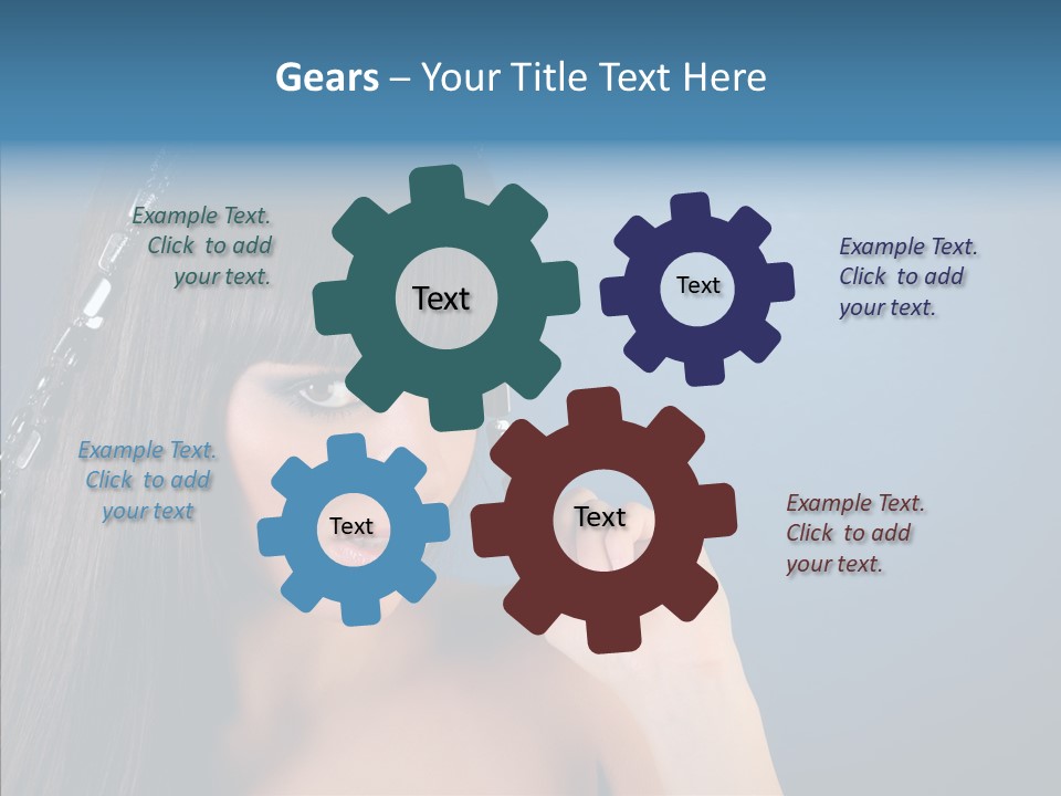 Gentle Brunette Blue PowerPoint Template