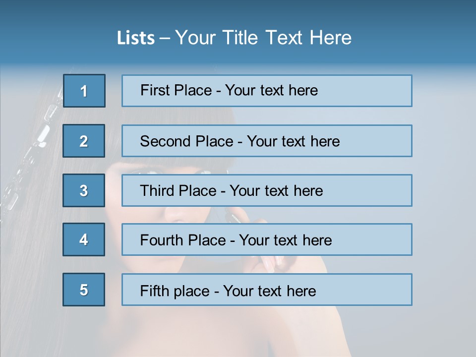 Gentle Brunette Blue PowerPoint Template