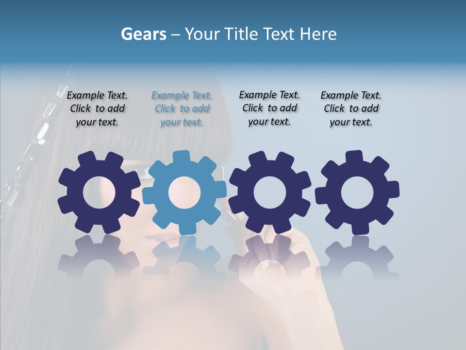 Gentle Brunette Blue PowerPoint Template