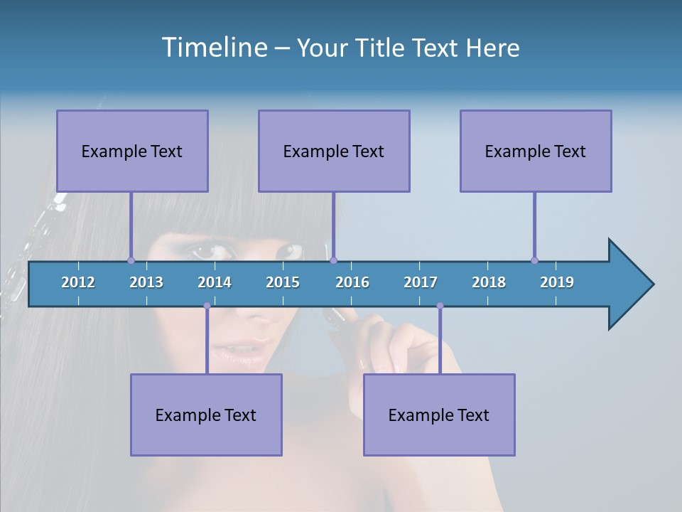 Gentle Brunette Blue PowerPoint Template