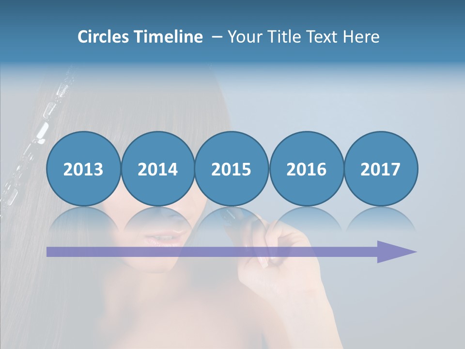 Gentle Brunette Blue PowerPoint Template