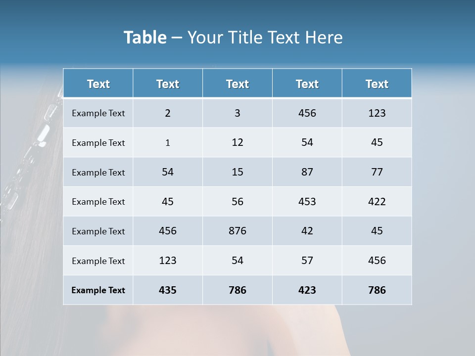 Gentle Brunette Blue PowerPoint Template