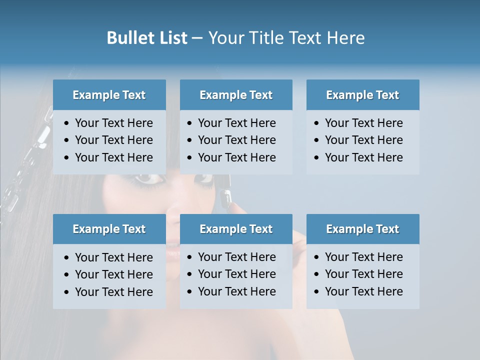 Gentle Brunette Blue PowerPoint Template