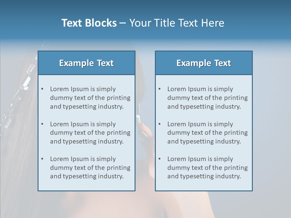 Gentle Brunette Blue PowerPoint Template