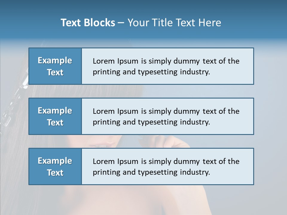 Gentle Brunette Blue PowerPoint Template