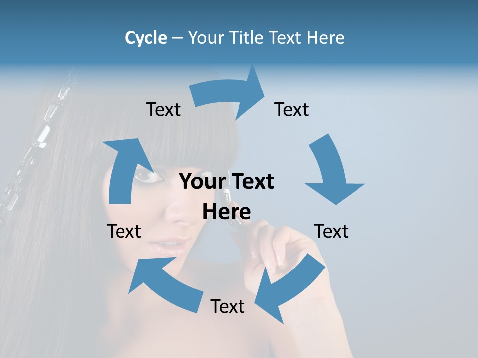 Gentle Brunette Blue PowerPoint Template