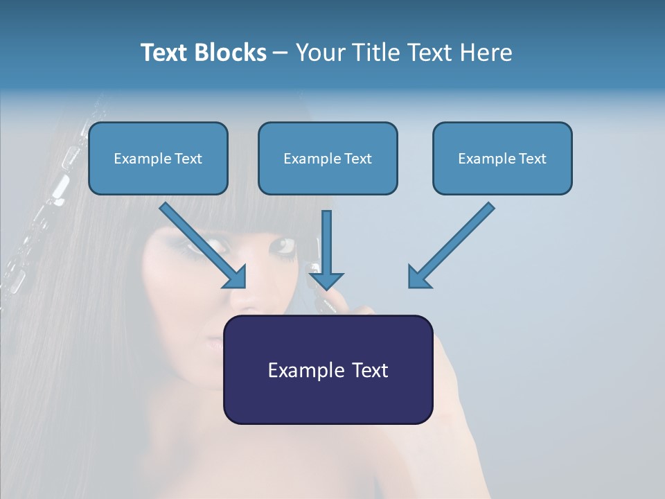 Gentle Brunette Blue PowerPoint Template