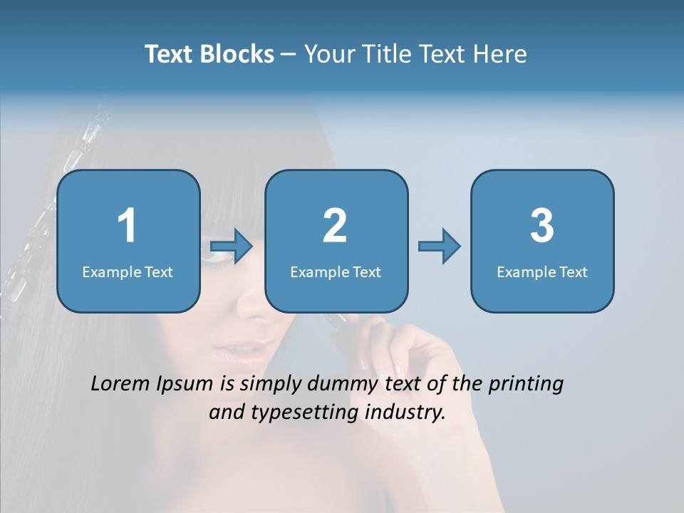 Gentle Brunette Blue PowerPoint Template