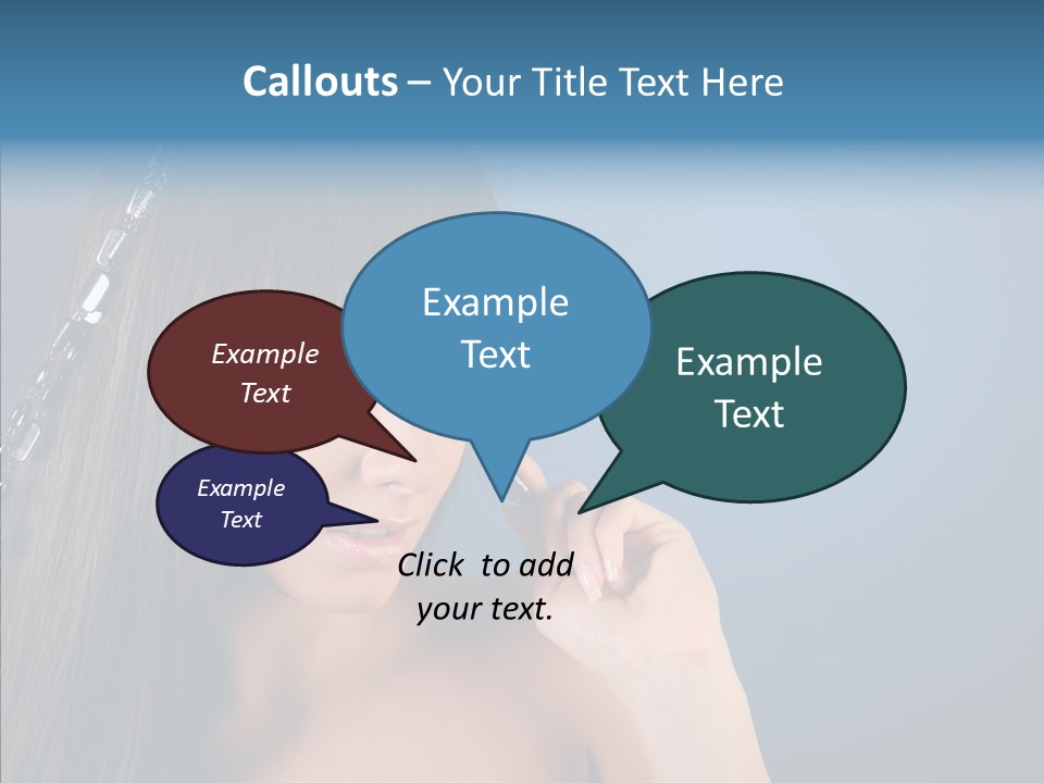 Gentle Brunette Blue PowerPoint Template