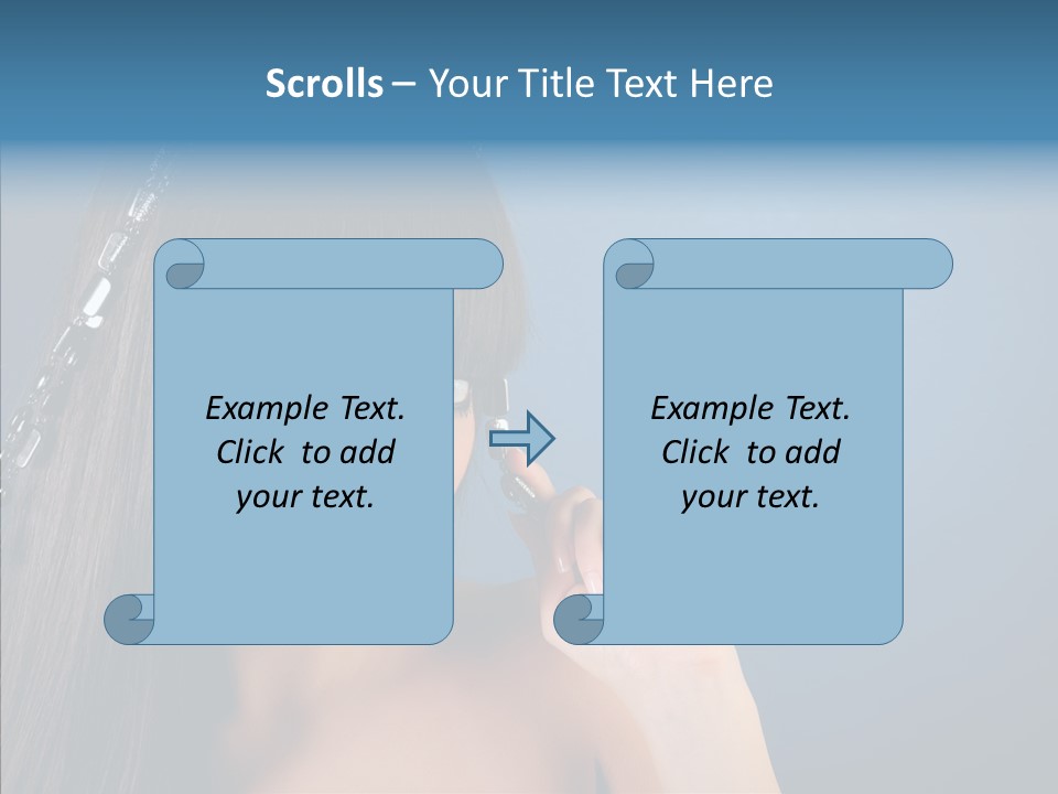 Gentle Brunette Blue PowerPoint Template
