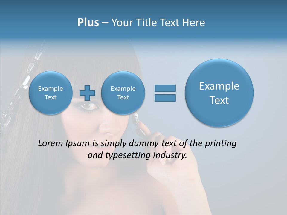 Gentle Brunette Blue PowerPoint Template