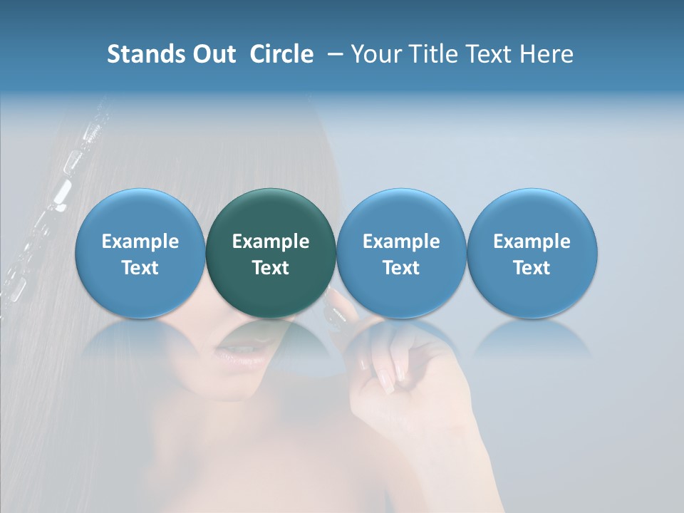 Gentle Brunette Blue PowerPoint Template