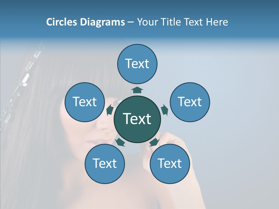 Gentle Brunette Blue PowerPoint Template