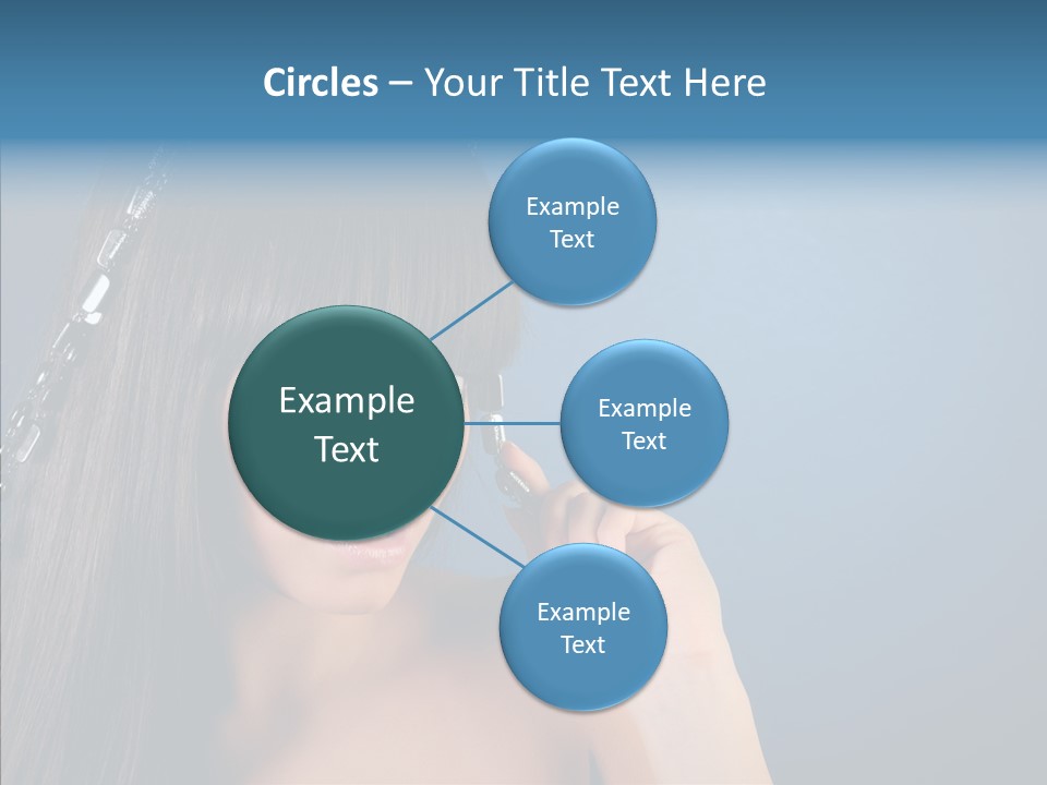 Gentle Brunette Blue PowerPoint Template